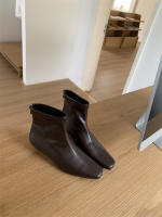 Versión coreana de versátil tubo corto botas delgadas nueva con falda botas cortas de tacón grueso zapatos franceses de mujer - details 7