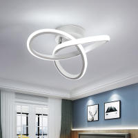 2PCS LED Lámpara de Techo Moderna 22W GOECO, Aluminio Blanco, 6500K Luz Blanca Fría, Iluminación Interior Nórdica para Sala de estar, Dormitorio, Comedor, 25*25*10 CM - details 2