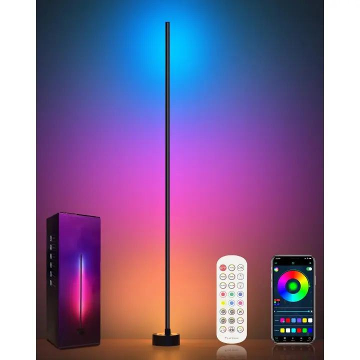 Lámpara de Pie LED Regulable RGB Control Remoto y APP Sincronización Musical - 1