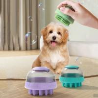 Cepillo de ducha multifunción TPR para perros y gatos, cepillo de aseo para perros con dispensador de champú, cepillo de baño para mascotas, dientes finos y gruesos suaves - details 6