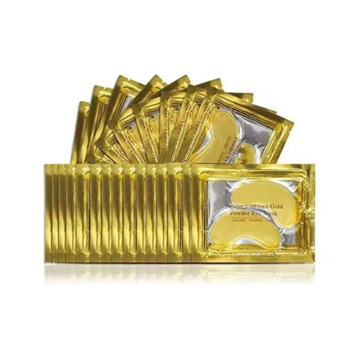 Máscara de Ojos con Polvo de Oro Crystal 24K para Cuidado de la Piel Eliminar Bolsas y Envejecimiento 25 Pares Herramientas de Cuidado de la Piel - 1