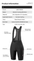 WEST BIKING-pantalones de ciclismo para mujer, 3D Pantalón corto con absorción de impacto, esponja para deportes al aire libre, triatlón, carreras profesionales - details 1