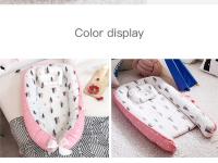 Cama de bebé para recién nacidos,Cuna Portátil Para Bebé 85x50cm Con Almohada Y Parachoques Algodón ,Alfombra de Juego Plegable para Bebés cesta de dormir infantil para 0-24 meses - details 10
