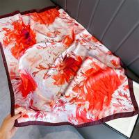 Bufanda cuadrada de seda con estampado de moda de 90CM para mujer, diadema de diseño, pañuelo para mujer, Hijab, chal, Foulard Echarpe para la cabeza - details 2