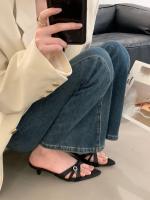 Sandalias Planas de Moda para Mujeres Punta Abierta, Tacón Fino, Altas y Estilizadas - details 15