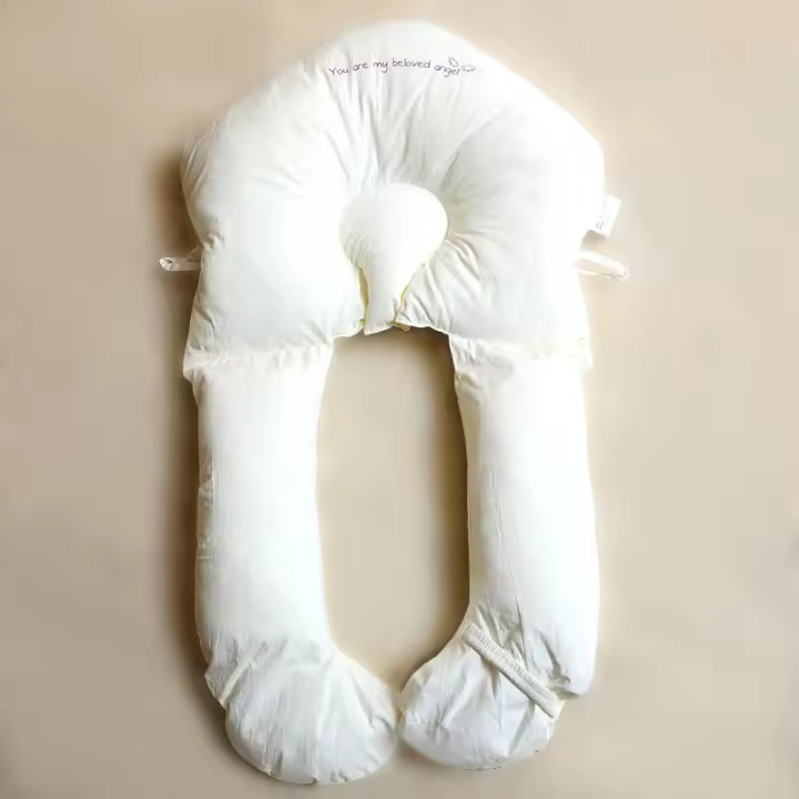 Almohada para bebé, posicionador de cabeza transpirable para recién nacido, en forma de nube, extraíble, ajustable, antiespantajo, cojín de cabeza plana - 1