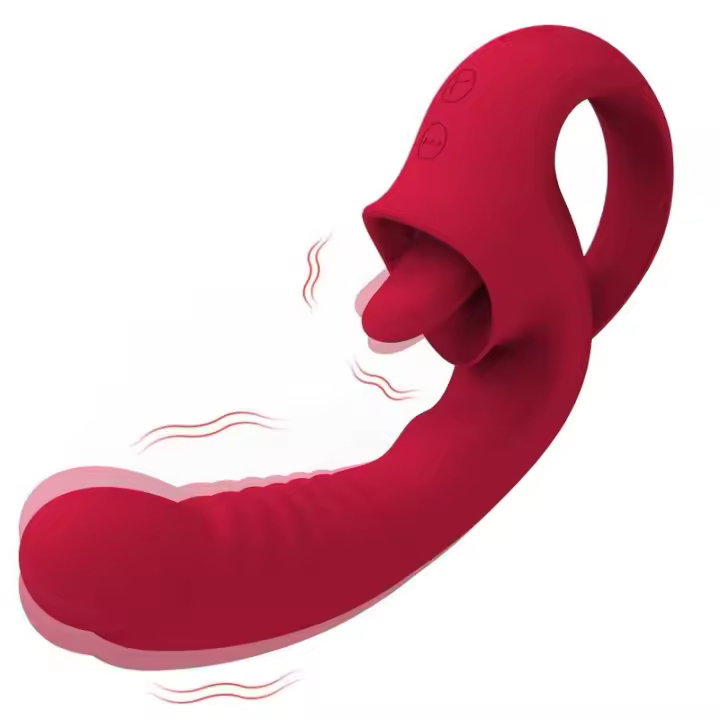 Leten-vibradores realistas para la salud Vaginal, consolador con 10 vibraciones con lengua para lamer el clítoris, estimulador del punto G, Juguetes sexuales eróticos para adultos - 1
