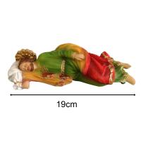 Religious Sculpture Decorative Artwork Religious Tabletop Display Sleeping Joseph Statue for Tabletop Home Shelf Office Car