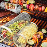 Malla portátil de acero inoxidable, cesta, parrilla para barbacoa para acampar al aire libre - details 8