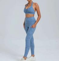 Leggings de dos piezas con espalda en V, gimnasio Tre, conjunto de entrenamiento para correr, ropa deportiva para mujer, traje de yoga - details 12