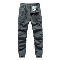 Pantalones Cargo para Hombres CHAIFENKO Color Sólido, Ajuste Suelto, Múltiples Bolsillos, Forza Elástica con Cordón - details 5