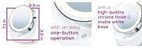 beurer illuminated vanity make up mirror bs49 dimensions with high quality chrome finish