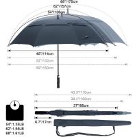 Paraguas de golf con apertura automática, paraguas impermeables a prueba de viento con techo doble extra grande de gran tamaño - details 74