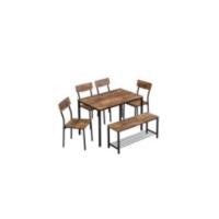 Juego de muebles de comedor con 4 sillas y mesa de comedor de cocina, conjunto de mesa de comedor de 5 piezas para cocina comedor - details 11