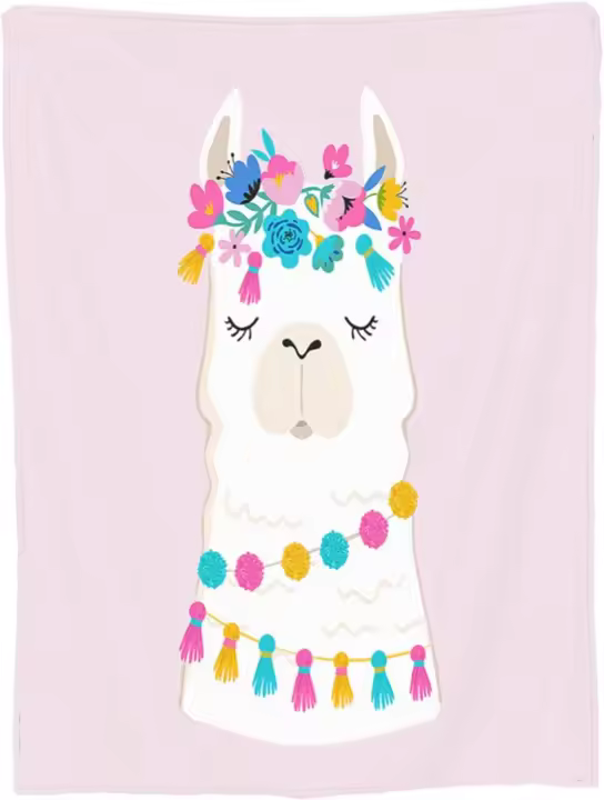 Manta Suave de Llama Blanca 50x60 Pulgadas Cálida y Acogedora para Adultos Ideal para Sofá y Cama - 1