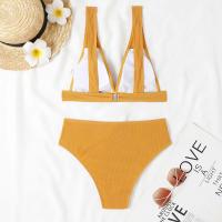 Conjunto de Bikini de Cintura Alta de V-Neck Sexy Traje de Baño de Push Up Negro para Mujeres - details 22