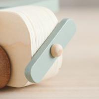 Bloques de construcción de madera Montessori para bebé, juguetes de avión, modelo tripulado, adorno de madera, juguetes - details 9