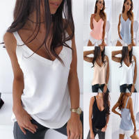 Verano Moda Suelta Camisola Sin espalda Sexy camiseta sin mangas para mujer - details 1
