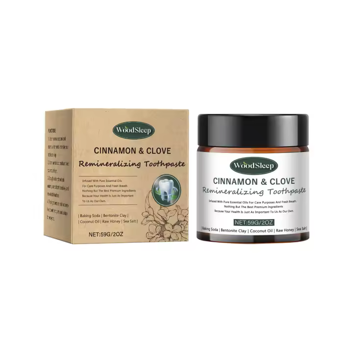 WOODSSLEEP Pasta de dientes de bentonita fresca que limpia los dientes, protege el esmalte, ingredientes suaves para el cuidado de los dientes - 1