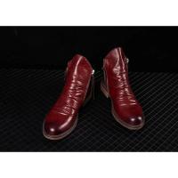 Botas de hombre con suela antideslizante y doble cremallera Botas con borlas Botas de cuero para hombre - details 4