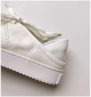 Primavera nuevos zapatos blancos de cuero para mujer, el verano delgado puede pisar el talón, zapatos casuales planos. - details 25