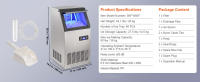 SucceBuy Máquina de Hielo Comercial, Máquina de Hielo con Cubos en 12-15 Min, Gabinete Independiente, Pantalla Digital LED - details 6