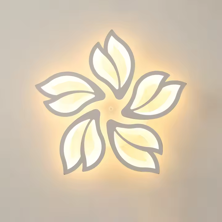 LED Lámpara de Techo Moderno 65W 6450LM GOECO, Aluminio Blanco, 3000/6500K, Iluminación Interior Creativa para Sala de estar, 55*55*8 CM - 1