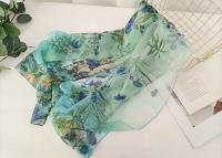 Verde Hierba mujeres elegante gasa Georgette Bandana bufanda verano playa protector solar fino Hijab - details 2