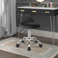 Silla de Oficina de Cuero Sintético Silla de Escritorio sin Brazos Taburete Giratorio para Sala de Masaje SPA Taburete de Tocador Blanco - details 17