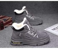 Zapatos de senderismo cálidos antideslizantes transpirables de algodón de invierno para hombre con plantilla de PU botas de nieve resistentes al desgaste para exteriores resistentes al frío - details 18