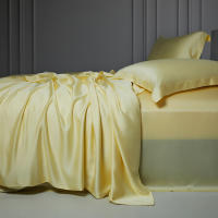Conjuntos de Ropa de Cama de Algodón Natural Alta Cuenta de Hilos, Grado 5A, Tamaño de Cama Rey 2.0m, Color Sólido - details 4