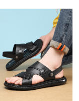 Sandalias2025Nuevas sandalias casuales de fibra ultrafina para hombres, zapatos de playa simples con cojín de látex, zapatos antideslizantes para hombres - details 1