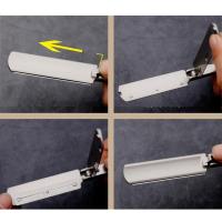 Afeitadora Plegable de Acero Inoxidable Herramienta de Peluquería para Hombres - details 13