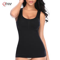 Qtree-ropa moldeadora de Control de barriga para mujer, clásico 2 en 1 con sujetador acolchado, chaleco elástico alto, moldeador de cuerpo, corsé de elevación ajustado - details 4
