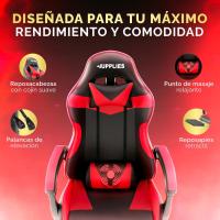 Silla Gaming Profesional con Masajeador - Silla de Oficina Ergonómica con Reposapiés, Altura Regulable y Respaldo Abatible - Silla Gamer para Juegos - details 10