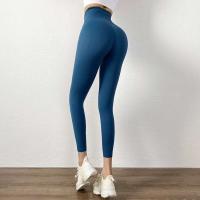 Pantalones de yoga para mujer Try to BN, malla push-pull de cintura alta, sin costuras, color nude - details 6