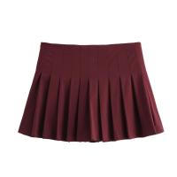 - Mini pantalones cortos informales con temperamento elegante y plisado ancho para mujer - details 1