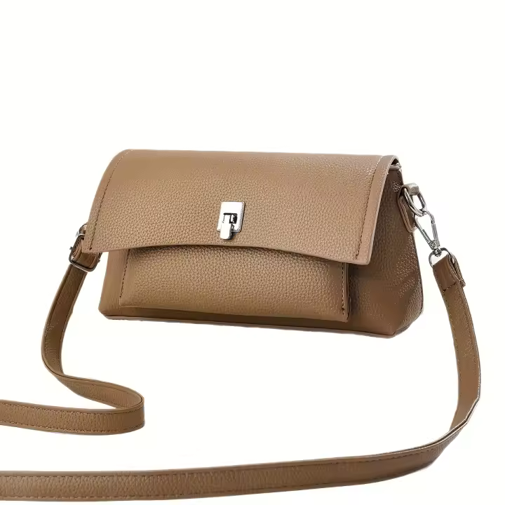 Bolso bandolera elegante para mujer - Bolso elegante con correa ajustable, cierre de cremallera, bolso minimalista para todos los días y formal negro/blanco - Perfecto para mujeres en movimiento, bolso de viaje versátil, acabado texturizado - 1