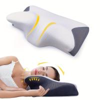 Almohada de Cuello Cervical para Dormir, Almohada Ortopédica Ergonómica de Soporte para el Cuello para Personas que Duermen de Lado, Espalda y Estómago con Funda Transpirable - 1 pieza - details 1
