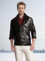 Chaqueta de cuero de manga larga para hombre, gran tamaño, informal, a la moda - details 1