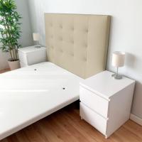 Molo Paris Acolchado de Alta Gama Tapizado en Piel Tamaño 160 x 120 cm Poste de Cama 150 Blanco - details 25