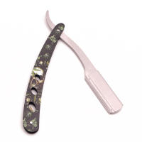 Cuchillo de Afeitar Plegable 1Pcs Herramientas de Barbero Acero Inoxidable Antiguo Negro Mueble de Afeitado Dropshipping - details 1