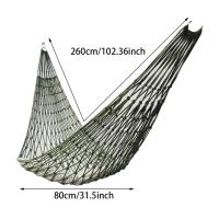 Hamaca al aire libre con correas para hamaca, cuerda de nailon, tapete colgante de malla para acampar, supervivencia, viaje, cama de red para dormir, suministros de herramientas para exteriores, 2024 - details 0