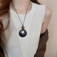 Collar Retro para mujer, nuevo nicho coreano, cadena de suéter, moda, otoño e invierno, versátil, collar de sentido premium - details 4