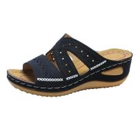Zapatillas de tacón de cuña para mujer, zapatos informales de verano - details 3
