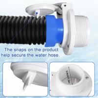 Bloqueo de seguridad al vacío W400BWHP, adaptador de vacío de piscina de rotación libre para manguera, limpiador de piscina, ajuste de pared - details 1