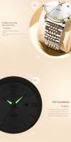 Nuevo reloj delgado mujer impermeable luminoso reloj de lujo - details 8