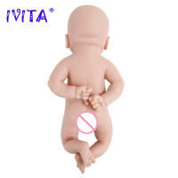 IVITA-Muñeca Reborn de silicona con chupete magnético para niños, juguete realista con ropa, 36cm, 1,76 kg - details 9