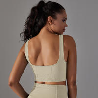 Nessaj-Chaleco de yoga sin costuras, top corto deportivo para fitness, gimnasio, correr, sujetador a prueba de golpes - details 22