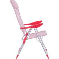 Sillón Playa Plegable 5 Posiciones Blanco y Coral Aluminio y textileno 110x66x61 cm - details 2